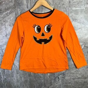 Orange Halloween long sleeve shirt with black trim Kids‎ XL 14-16
